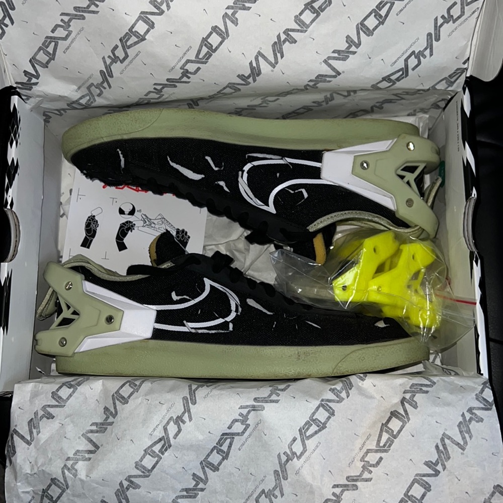 Nike x Acronym Blazer low - Black/White/Olive Aura - Sz US Mens 11